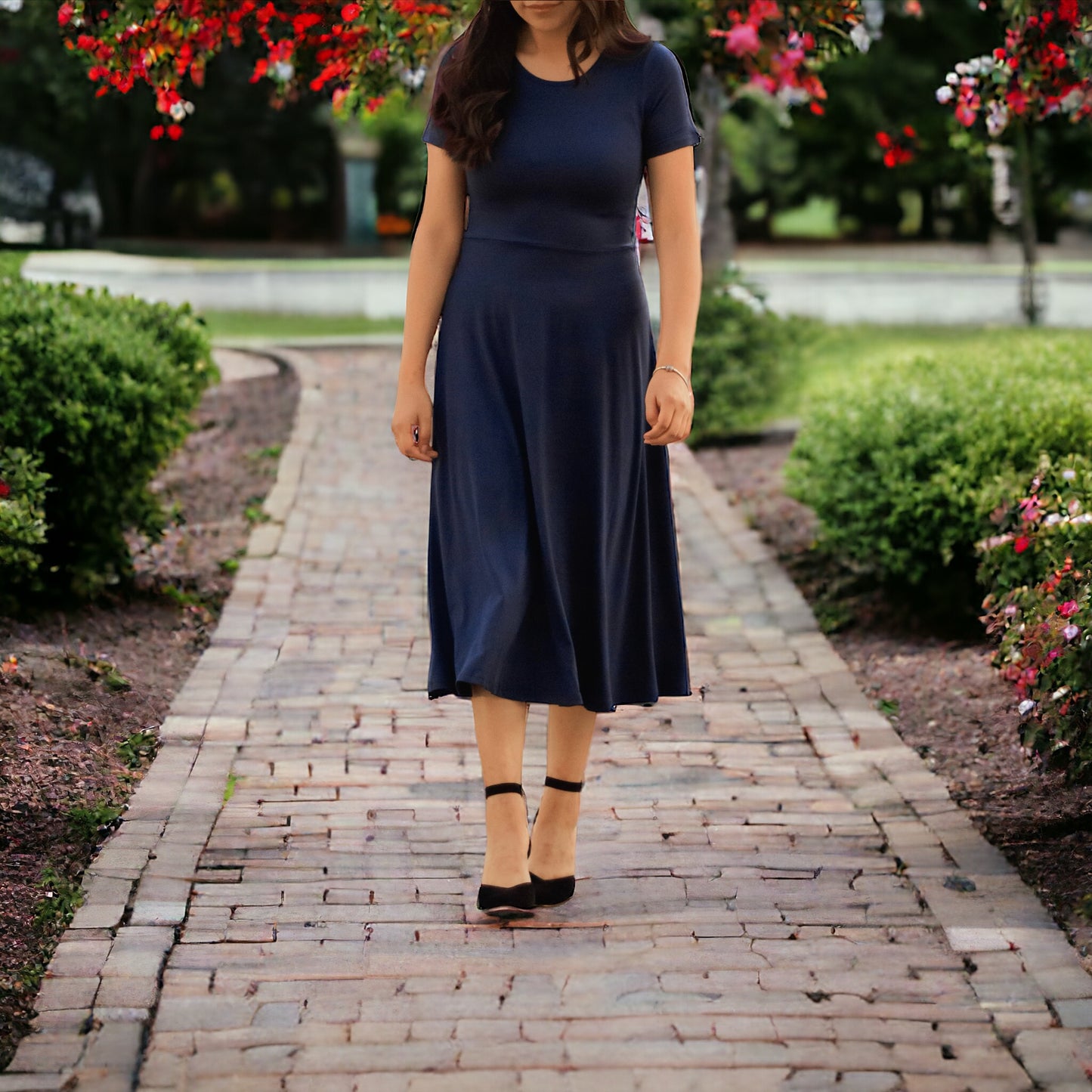 Anna Dress (Navy Blue)