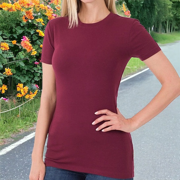 Ivy Tee (burgundy)