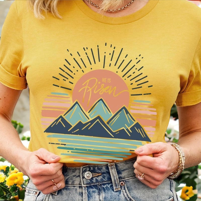 Sunrise He Is Risen Tee